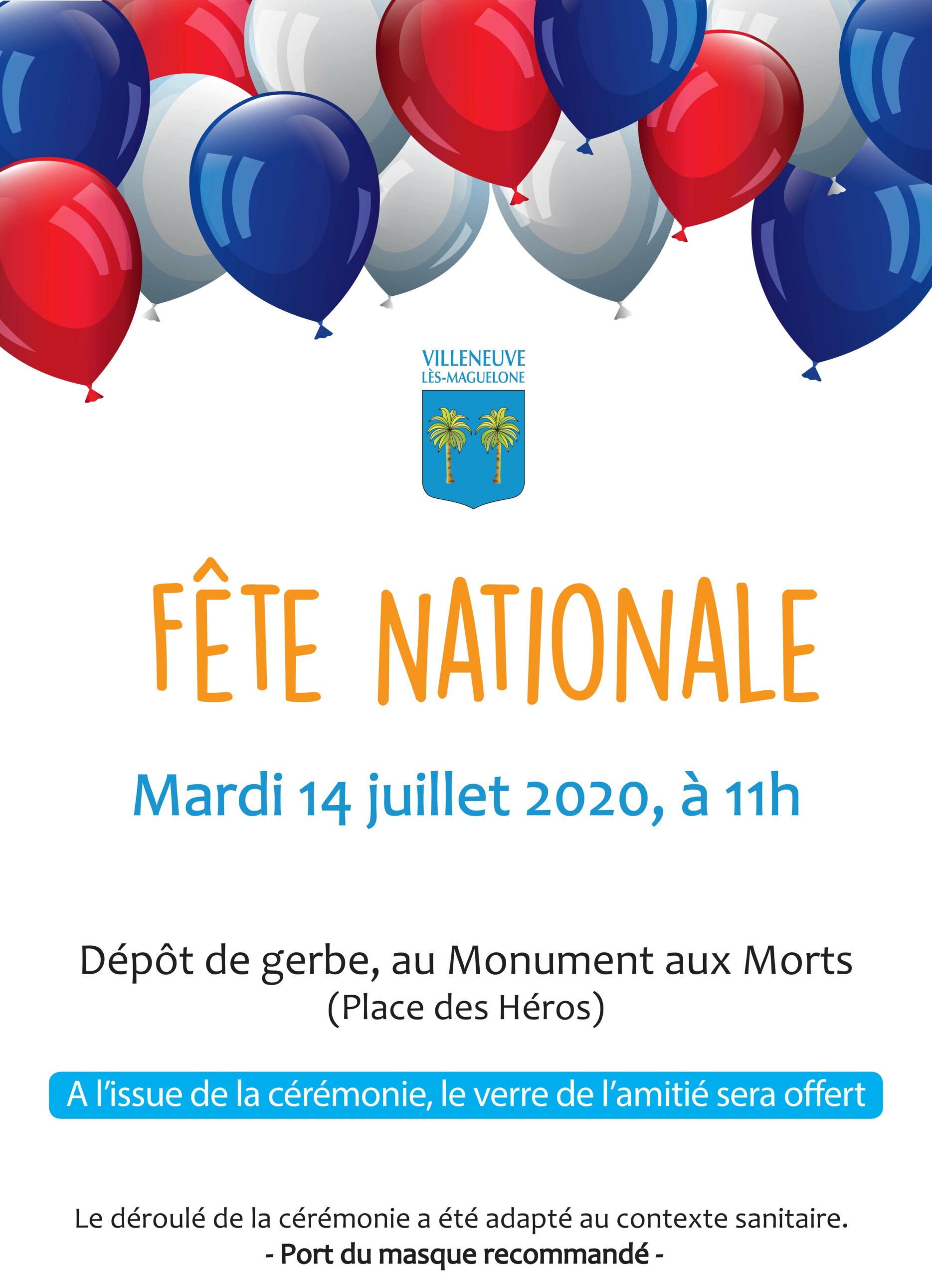 Fete Nationale Du 14 Juillet Ceremonie Et Verre De L Amitie Ville De Villeneuve Les Maguelone