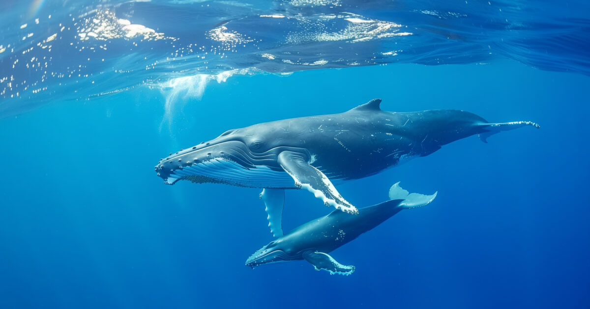 une baleine et son petit